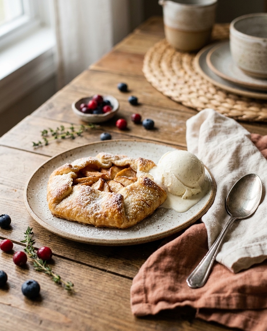 A rustic homemade dessert
